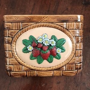 Ceramic Strawberry Basket Planter